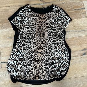 Black label by Chicos Leopard Print Shirt